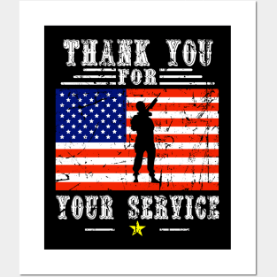 Veterans day thank you for your service Posters and Art